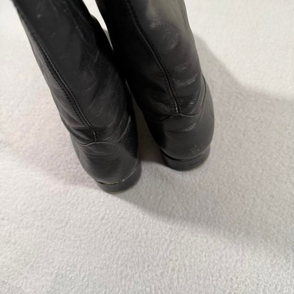 Frye Women's Black Leather Knee High Riding Boots Western 9B - Picture 4 of 7